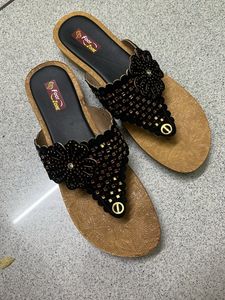 black slippers