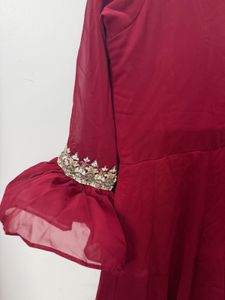Elegant Maroon Ethnic Gown