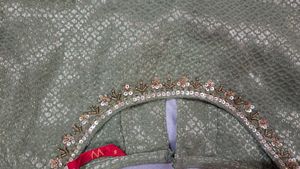 Elegant green suit sharara