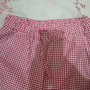 Red Checkered Palazzos