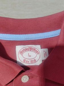 brooks brothers 1818 Men's Red Polo T-Shirt