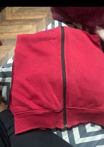 Reebok Red Full Zip Hoodie