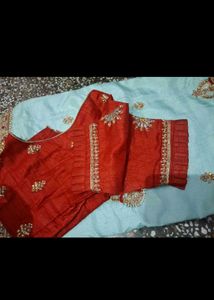 party wear Designer Red Embroidered Blouse