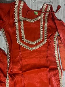 Elegant Orange Kurta Set with Dupatta