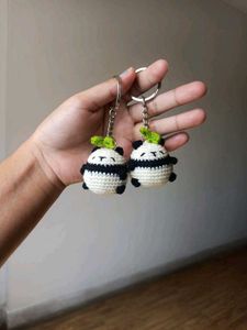 Crochet Panda Keychains