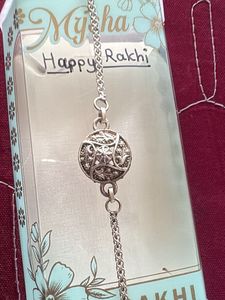 Elegant Silver Rakhi Bracelet