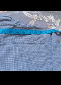 Men's Blue Checkered Casual Shirt