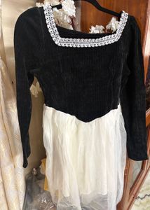 Black &amp; White Tulle Dress