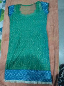 Green nd blue party wear kurti