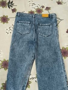 Vintage Acid Wash Wide Leg Jeans