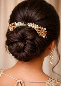 Exquisite Pearl & Floral Maang Tikka