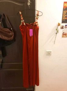 Red Floral Slip Dress