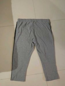 Gray Capri Pants with Black Accents