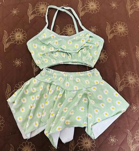 Cute Floral Swimsuit Set