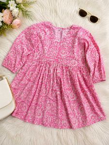 Boho Pink Paisley Print kurti