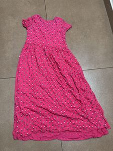 Cute Pink Polka Dot Maxi Dress