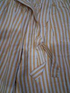 Yellow &amp; White Striped Wide-Leg Culottes 🌼