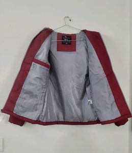 Maroon Padded Jacket with Hood