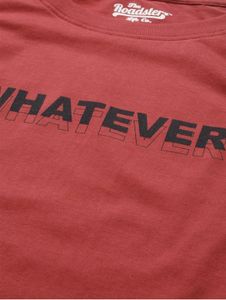 Red "Whatever" Graphic Tank Top