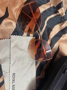 Brown Cat-eye Gradient Sunglasses For Women