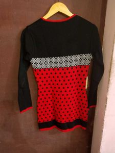 Red Polka Dot Long Sleeve Sweater