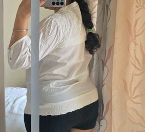 Elegant White Embroidered top