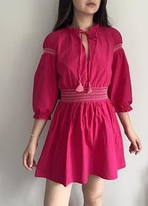 Zara Pink Embroidered Dress