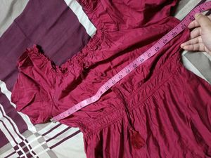 Maroon Tiered Maxi Dress