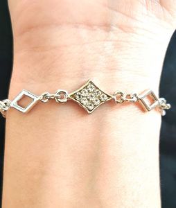 Archies Silver Plated AD Bracelet Adjustable Lock