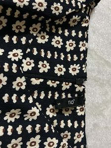 New Beautiful Black Floral Printed Dress