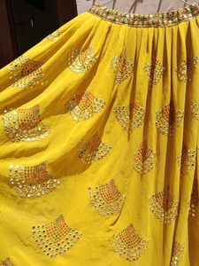 Vibrant mustard Yellow Lehenga set
