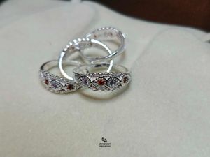 Exquisite Pure Silver Toe Rings with Gemstones