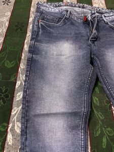 Men's Blue Washed Denim Jeans