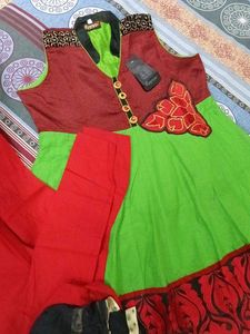 beautiful anarkali gown pant dupatta