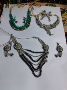 Designer Necklace and Earring Set 3 pair