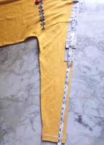 Men's Yellow Graphic Print Long Sleeve Shirt