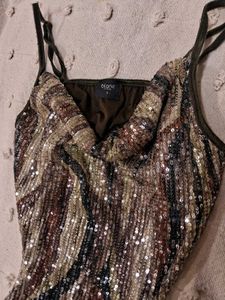sequin bodycon backless dress