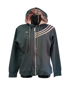 Adidas Grey &amp; Pink Zip-Up Hoodie