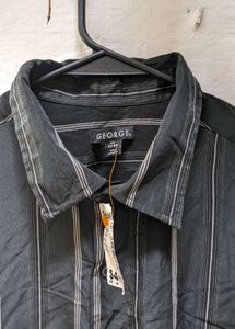 Men's Striped Button-Down Shirt