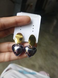 Stylish Metal & Pearl Earrings Set