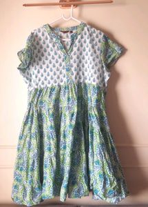 aLL Brand Bohemian Print Flaired Cotton Kurti