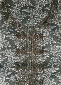 Grey Floral dress material Set with Dupatt