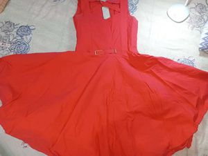Stunning Red A-Line Fit & Flare Dress