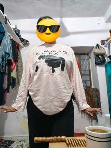 Cute Pink Cat Graphic T-Shirt