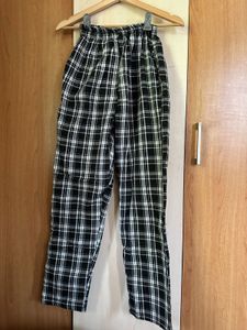 Plaid Print Casual Pants