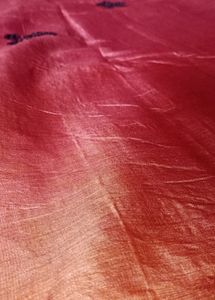 Pure Tussar Silk Block Print Sequin Work Saree