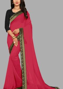 Women Pink Saree