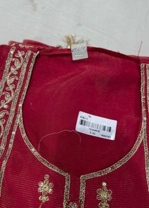 Elegant Pink Embroidered Kurta material