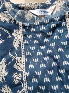 Blue Floral Print Top