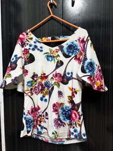 Chic Floral Print Top